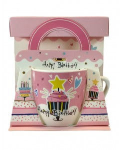 Happy Birthday Mug Pink